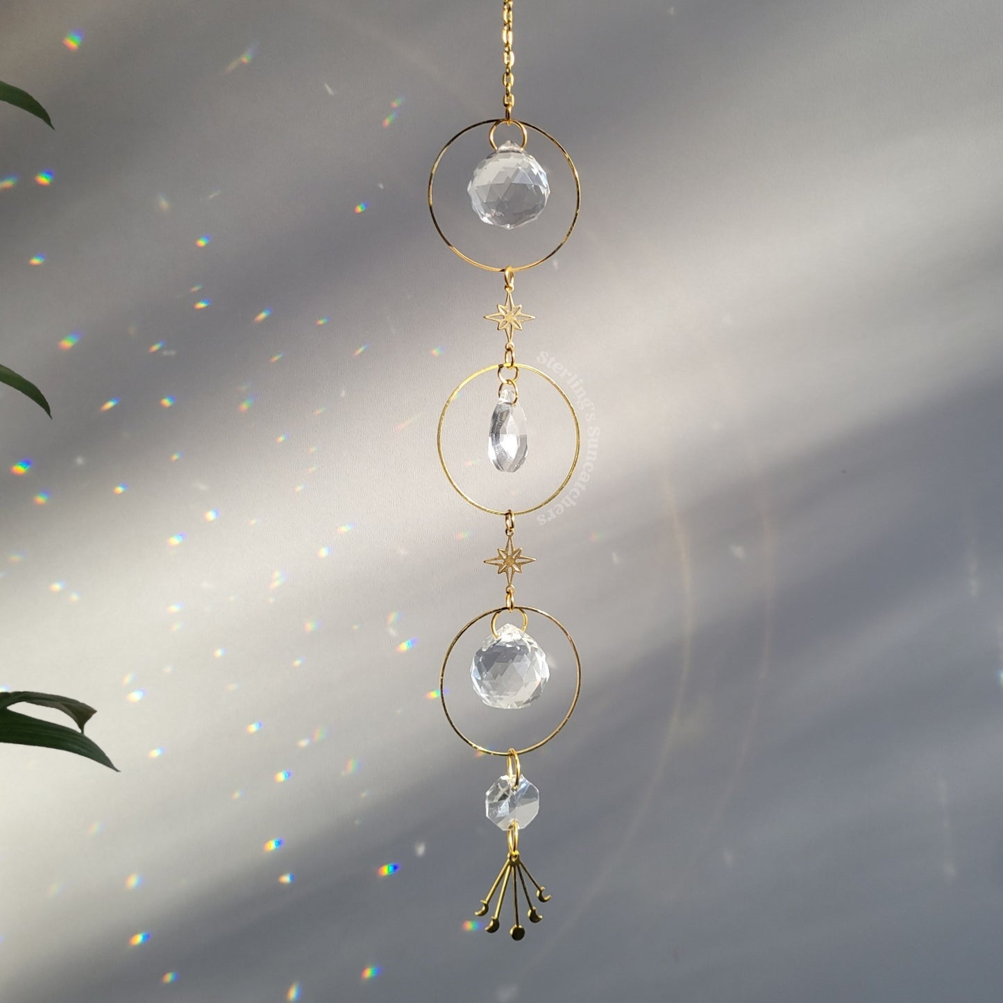 Cosmos Long Suncatcher In Gold
