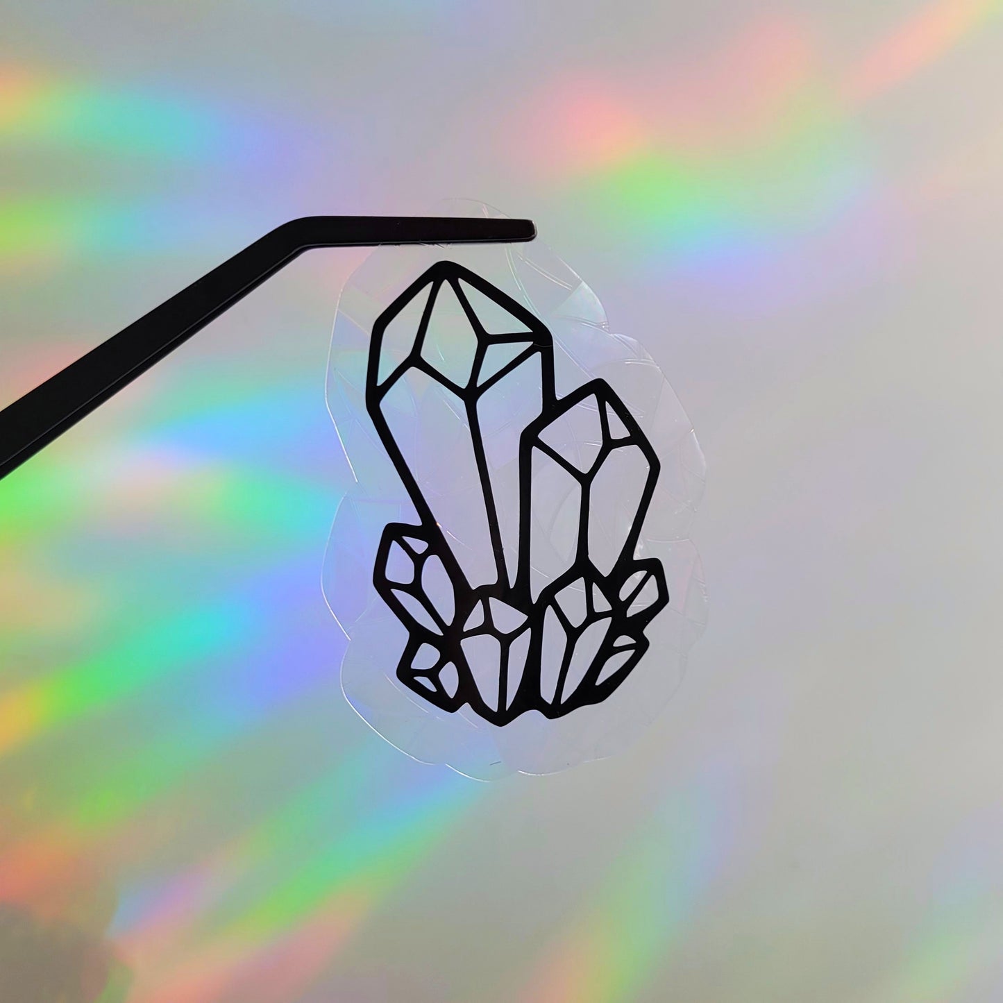 Crystal Cluster Window Cling Suncatcher