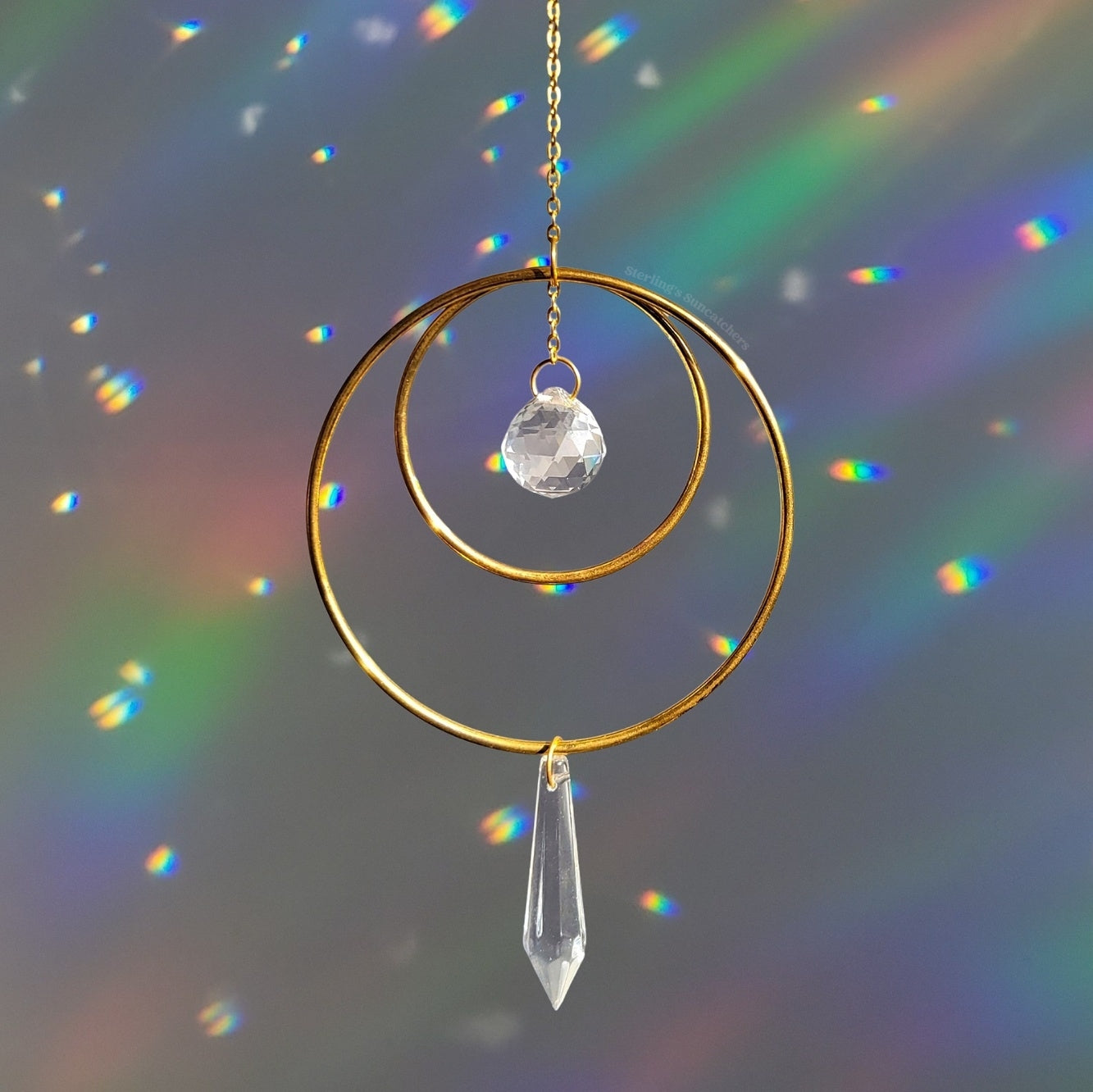 Harvest Moon Double Hoop Suncatcher