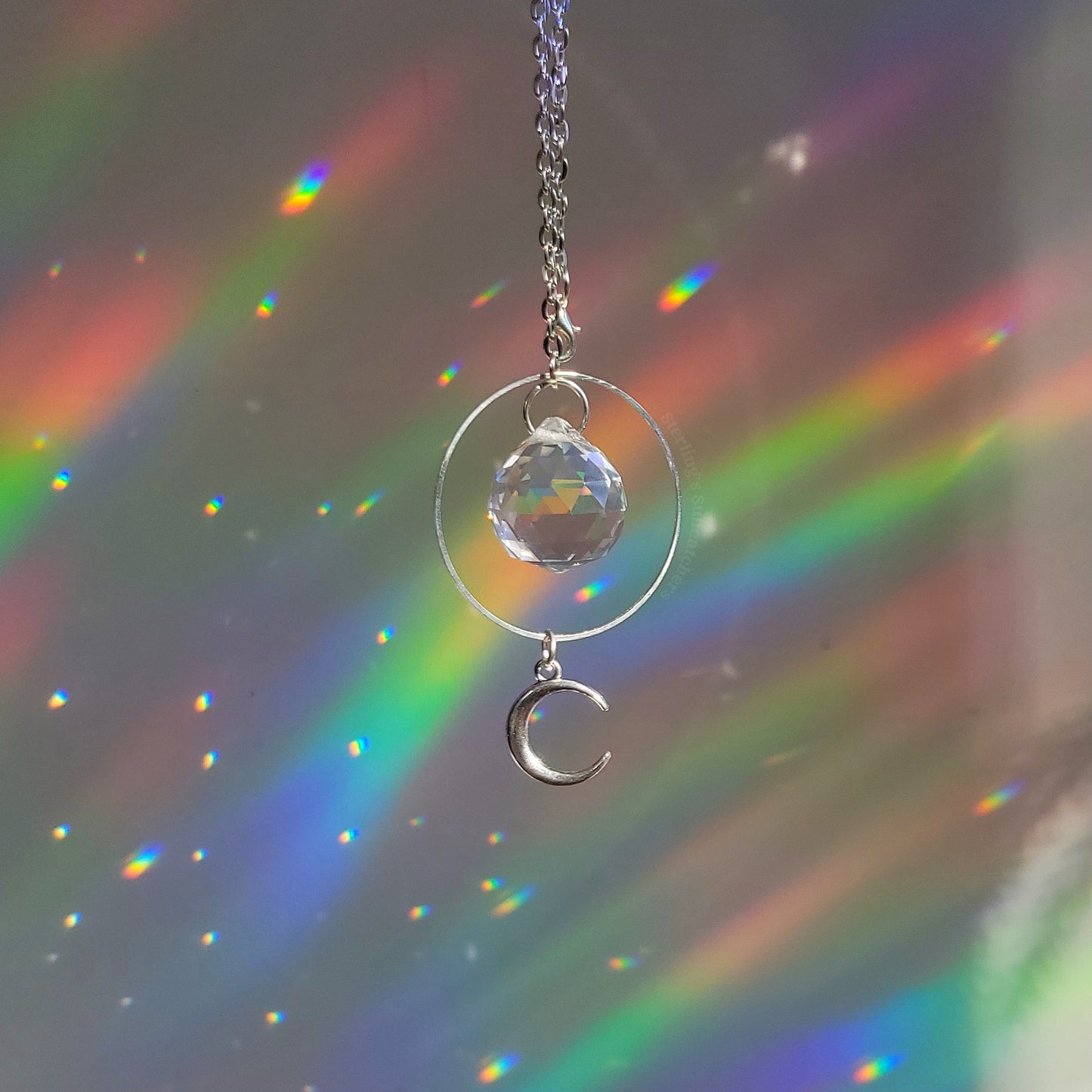 The Freezing Moon Rearview Mirror Suncatcher