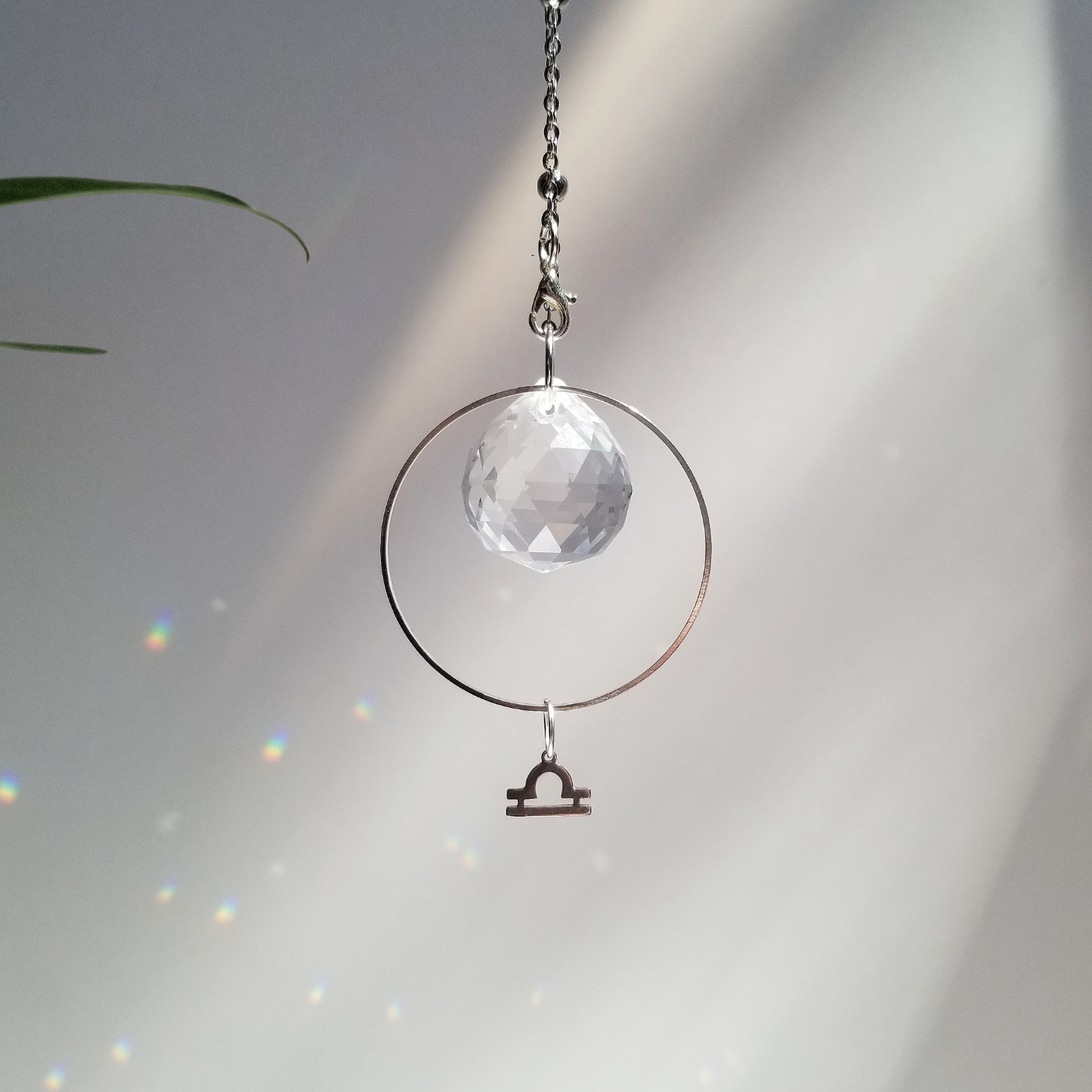 Libra Rearview Mirror Suncatcher In Silver