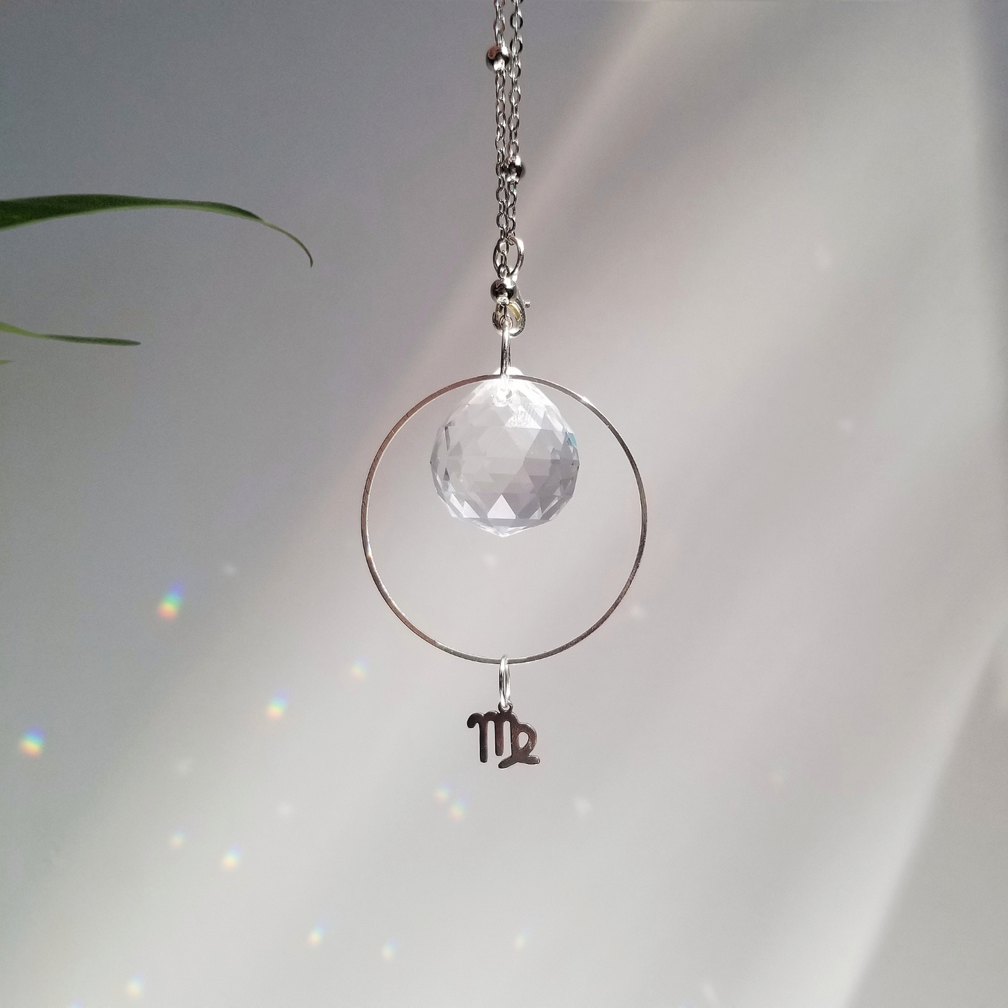 Virgo Rearview Mirror Suncatcher In Silver