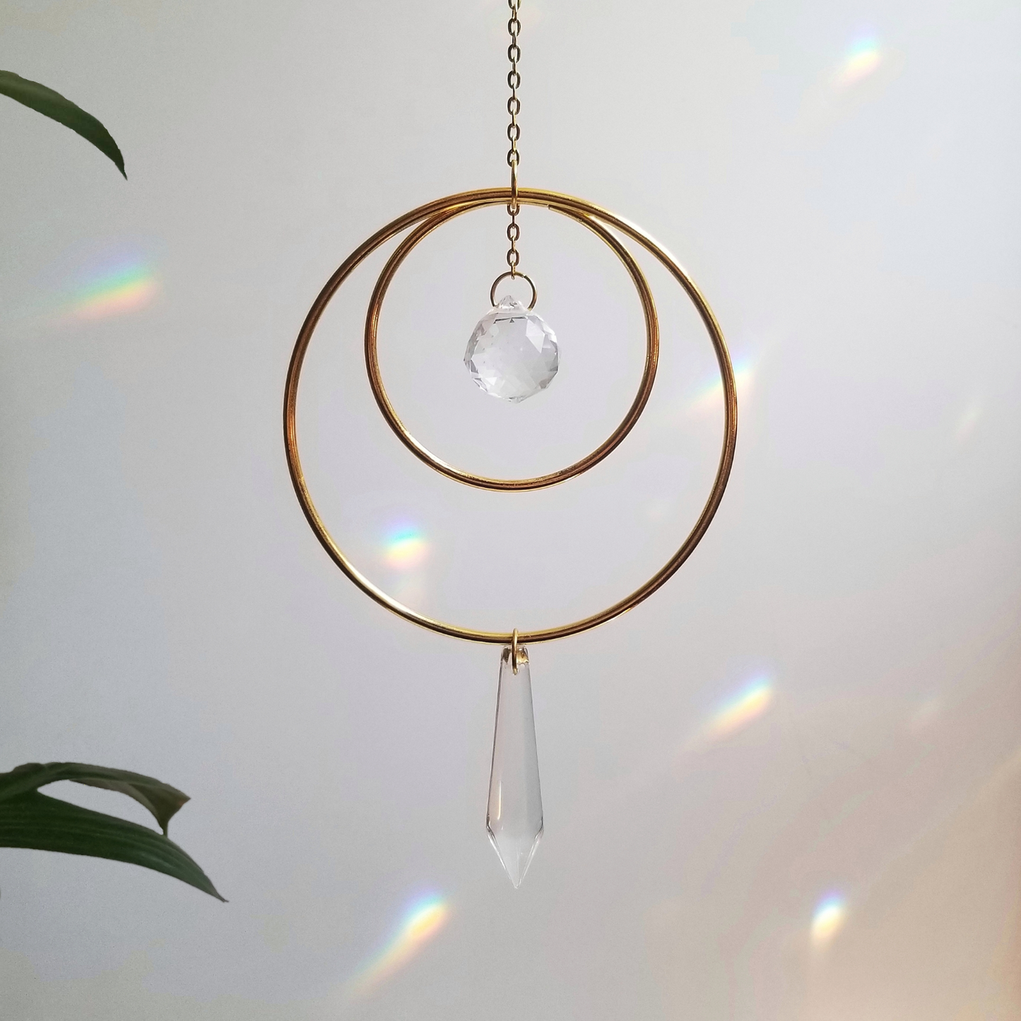 Harvest Moon Double Hoop Suncatcher