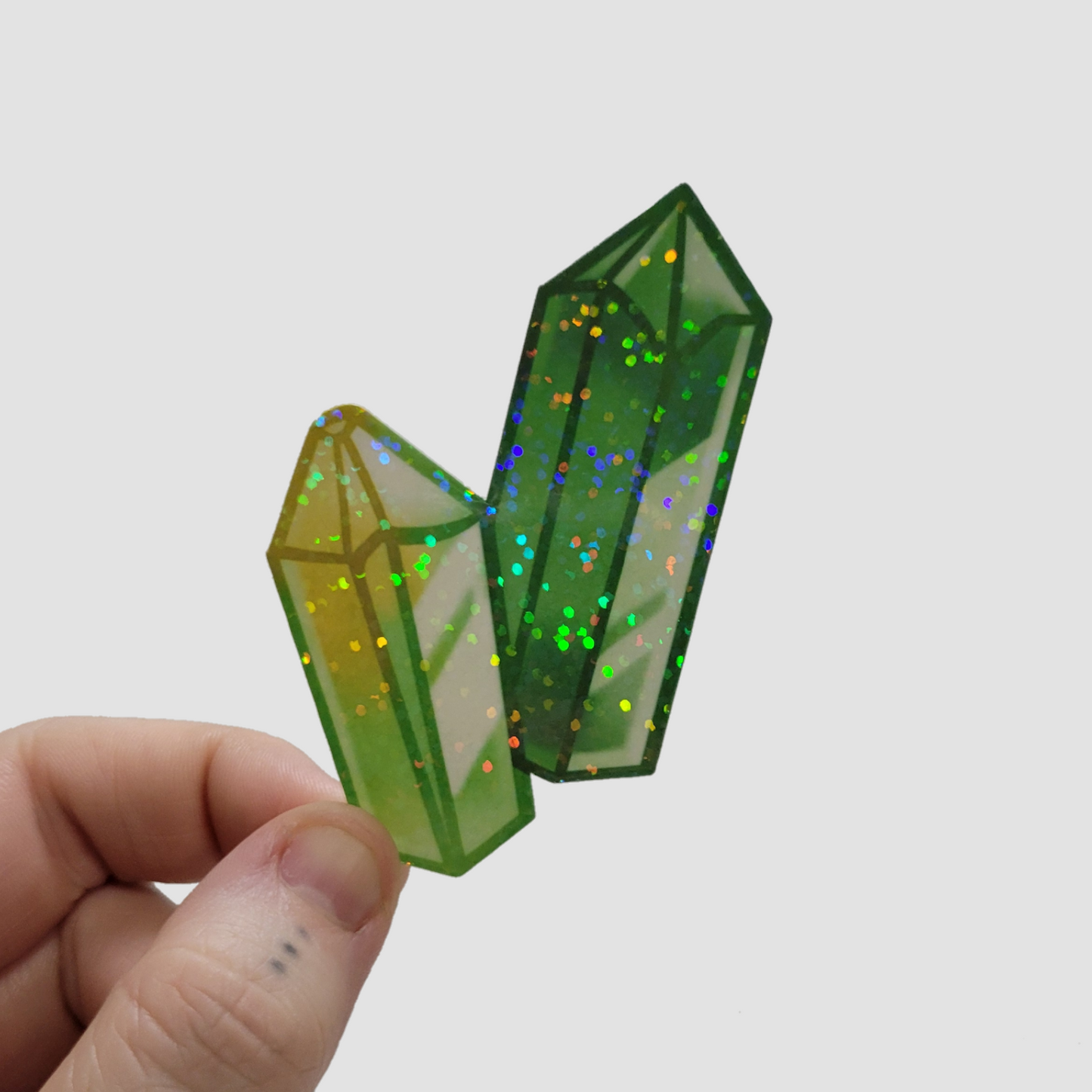 Green Crystal Sticker