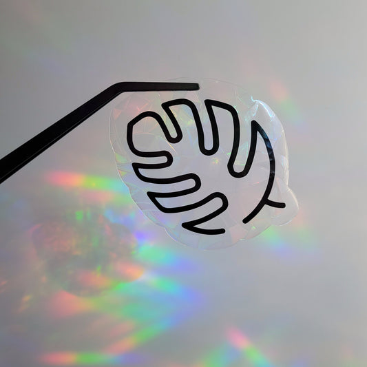 Monstera Leaf Window Cling Suncatcher