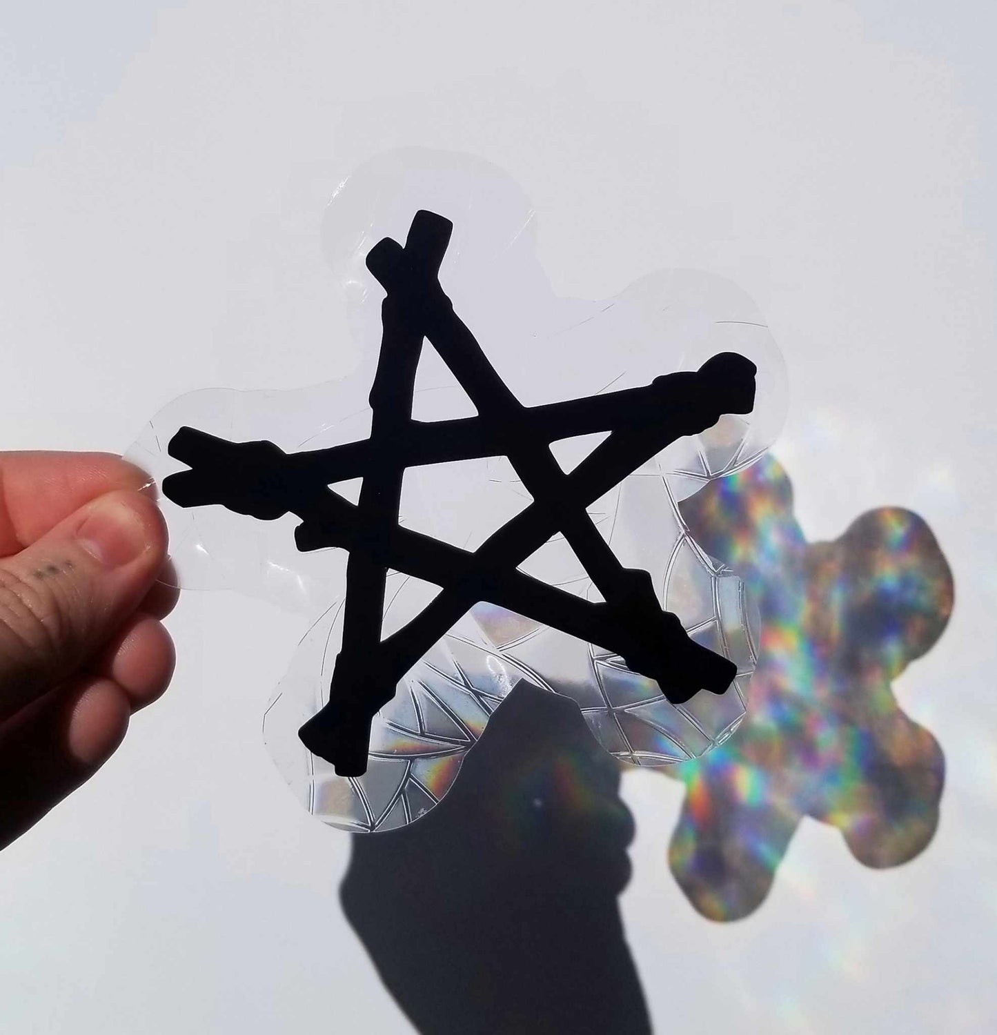 Pentacle Window Cling Suncatcher