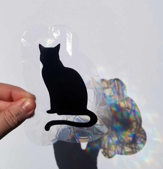 Black Cat Window Cling Suncatcher