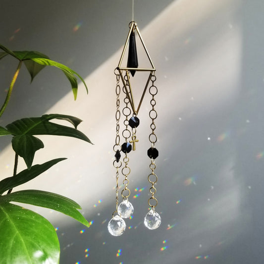 Gothic Girl Geometric Suncatcher