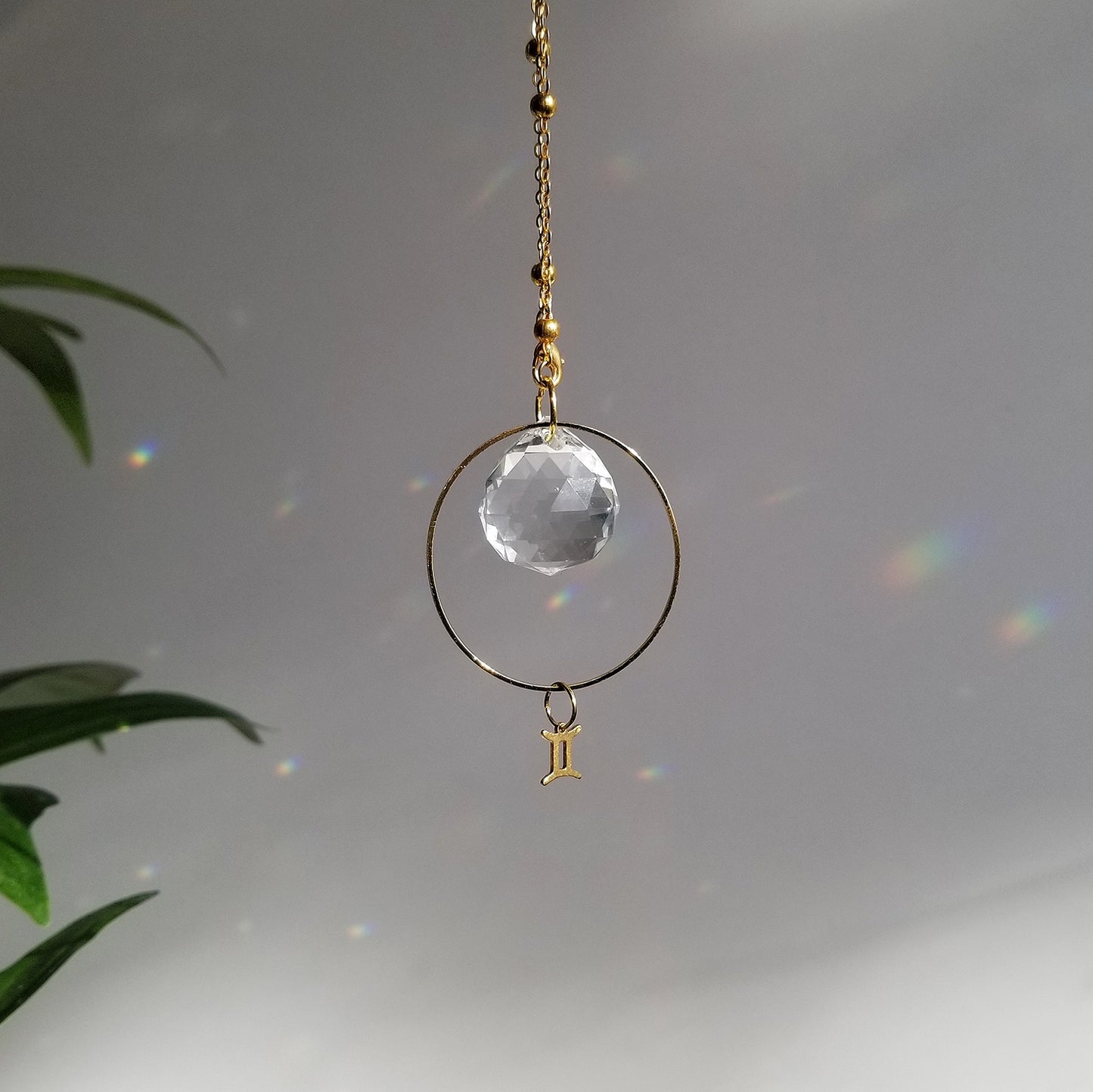 Gemini Rearview Mirror Suncatcher In Gold