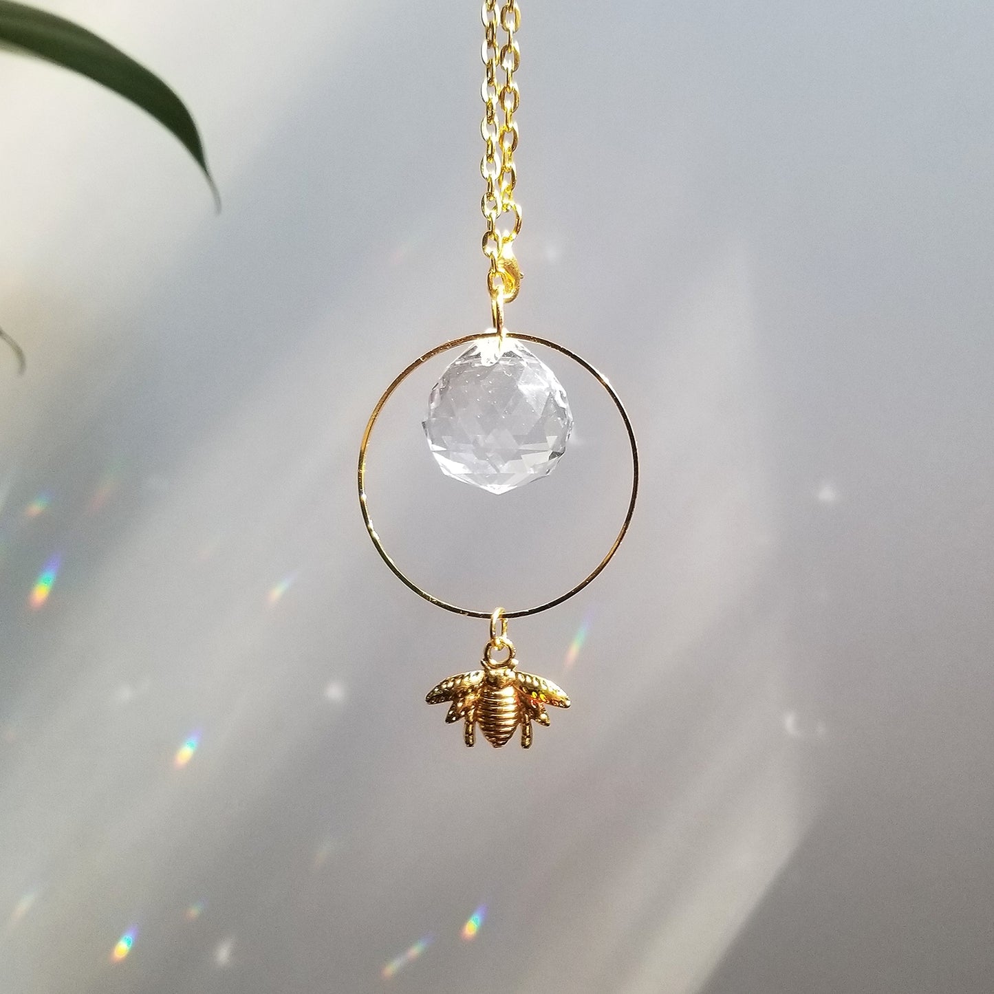 Honeybee Rearview Mirror Suncatcher