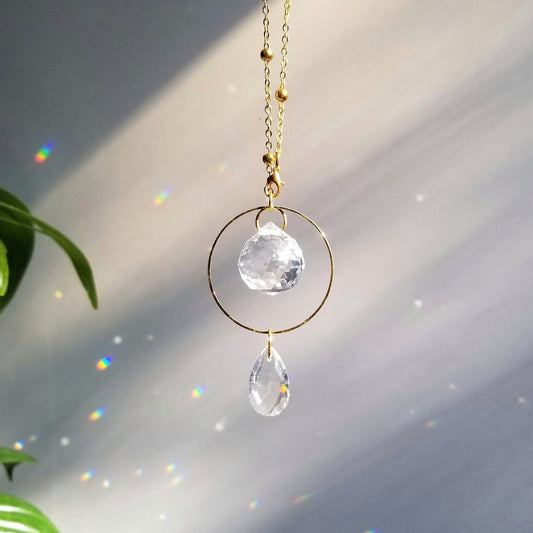 Stevie Rearview Mirror Suncatcher In Gold