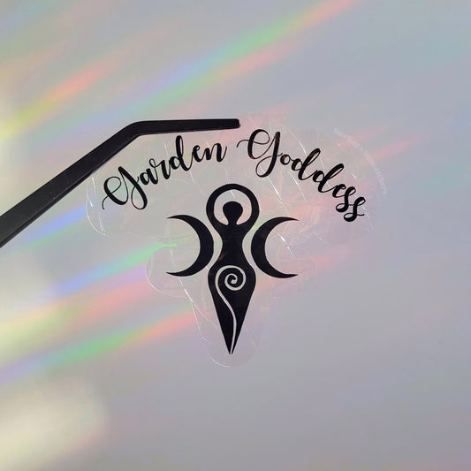 Garden Goddess Window Cling Suncatcher
