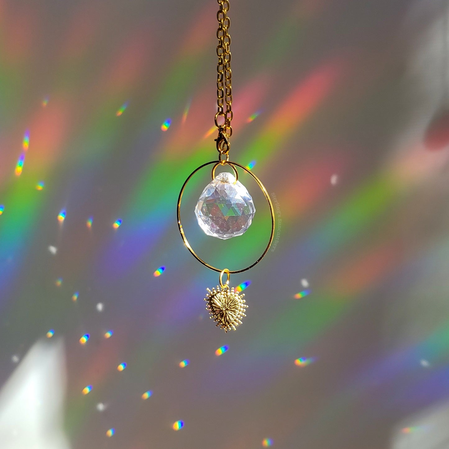 Sacred Heart Rearview Mirror Suncatcher