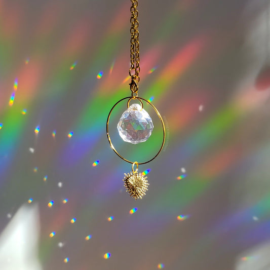 Sacred Heart Rearview Mirror Suncatcher
