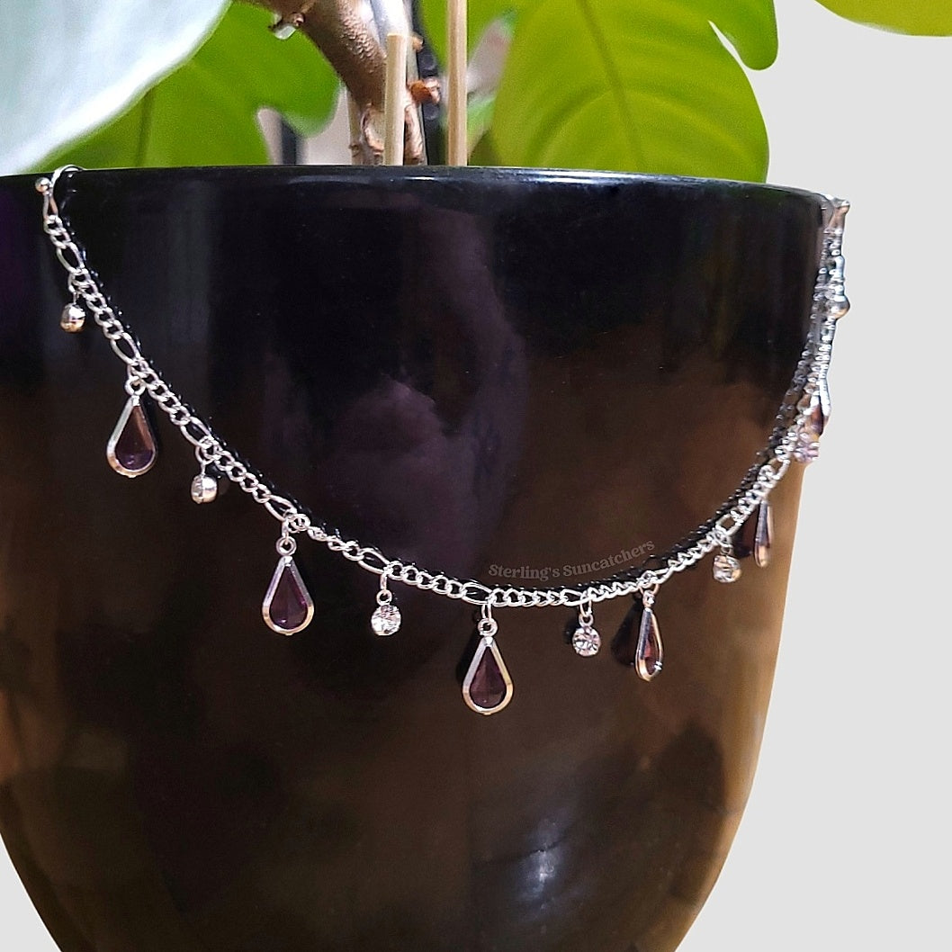 Purple Teardrop Plant Pot Chain