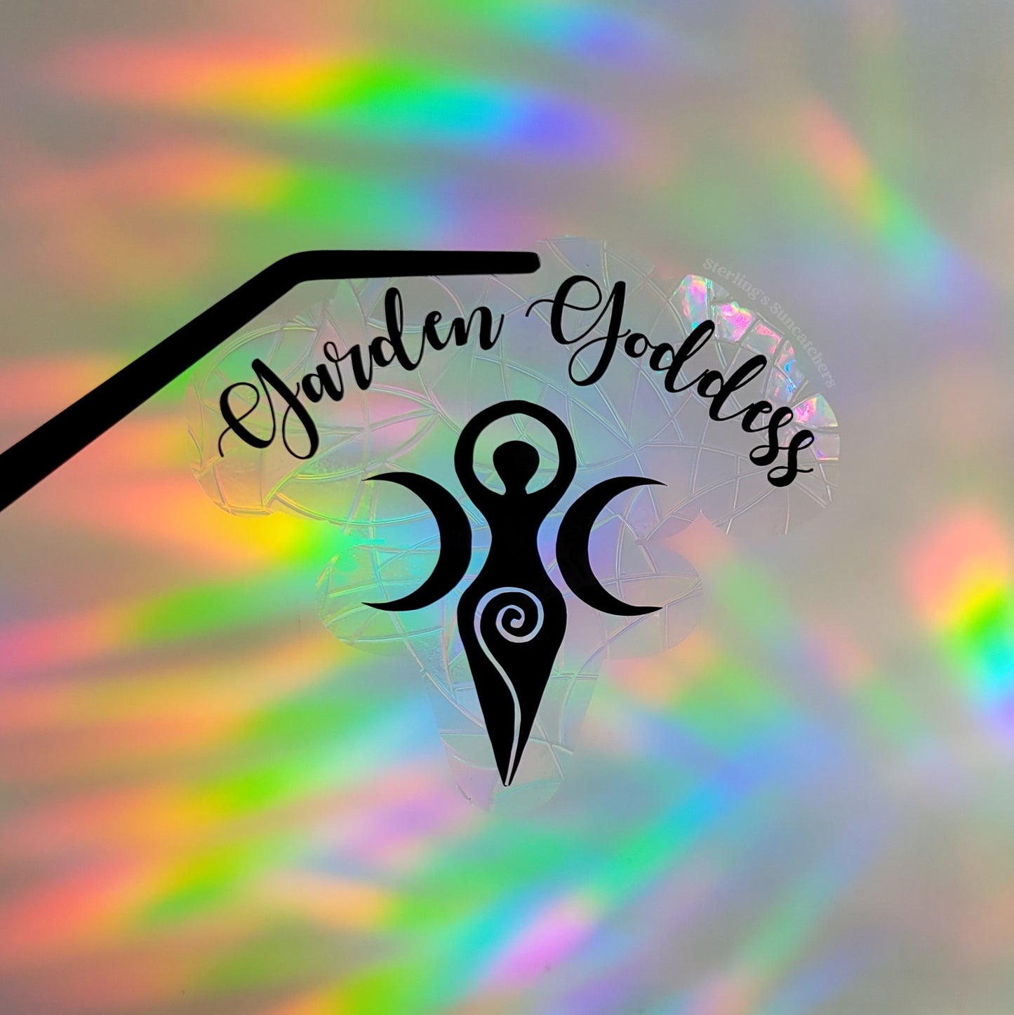 Garden Goddess Window Cling Suncatcher