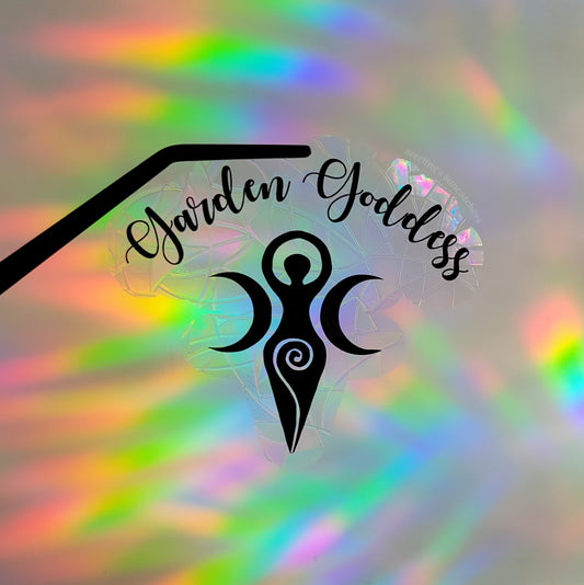 Garden Goddess Window Cling Suncatcher