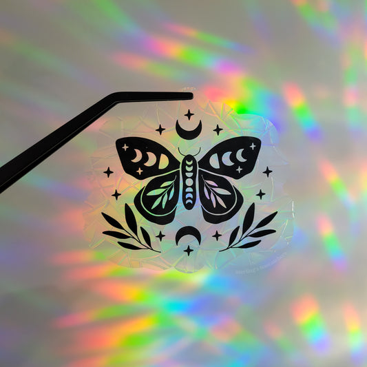 Mystical Moth Window Cling Suncatcher