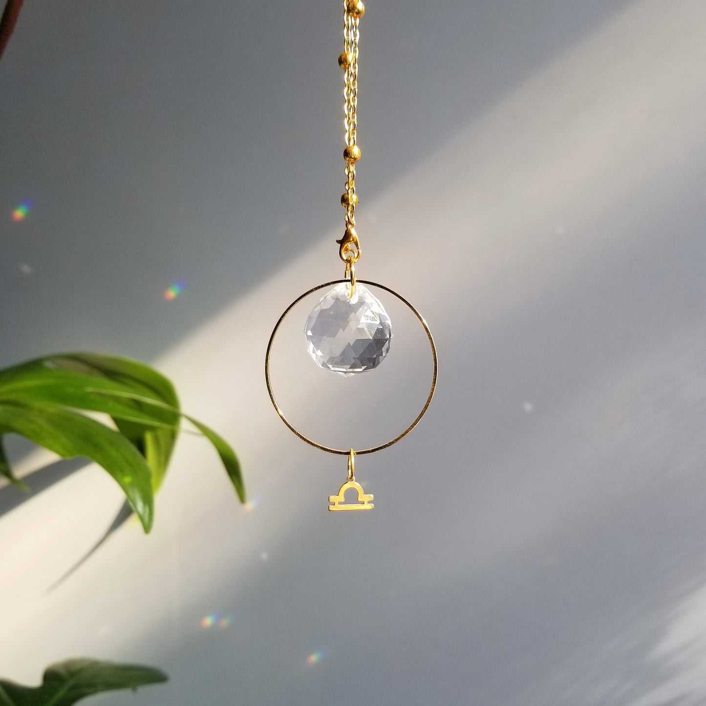 Libra Rearview Mirror Suncatcher In Gold