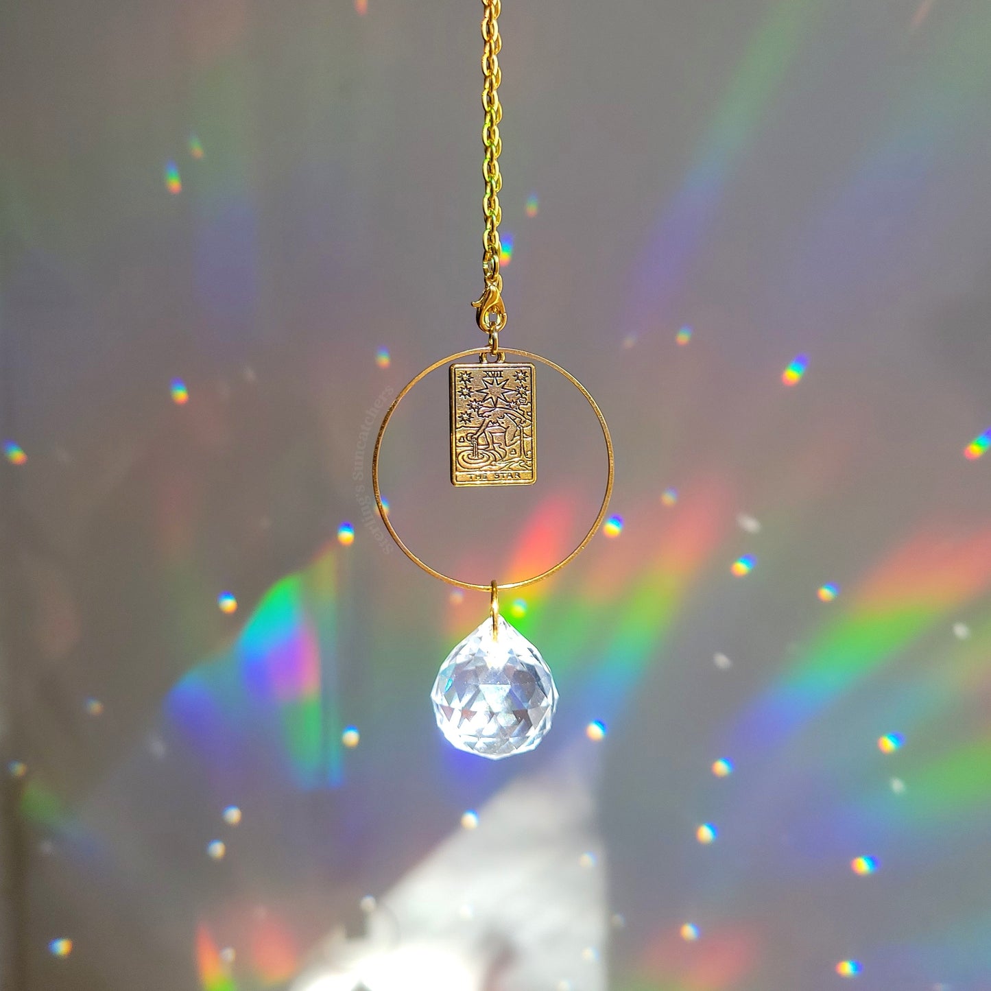 The Star Tarot Card Rearview Mirror Suncatcher