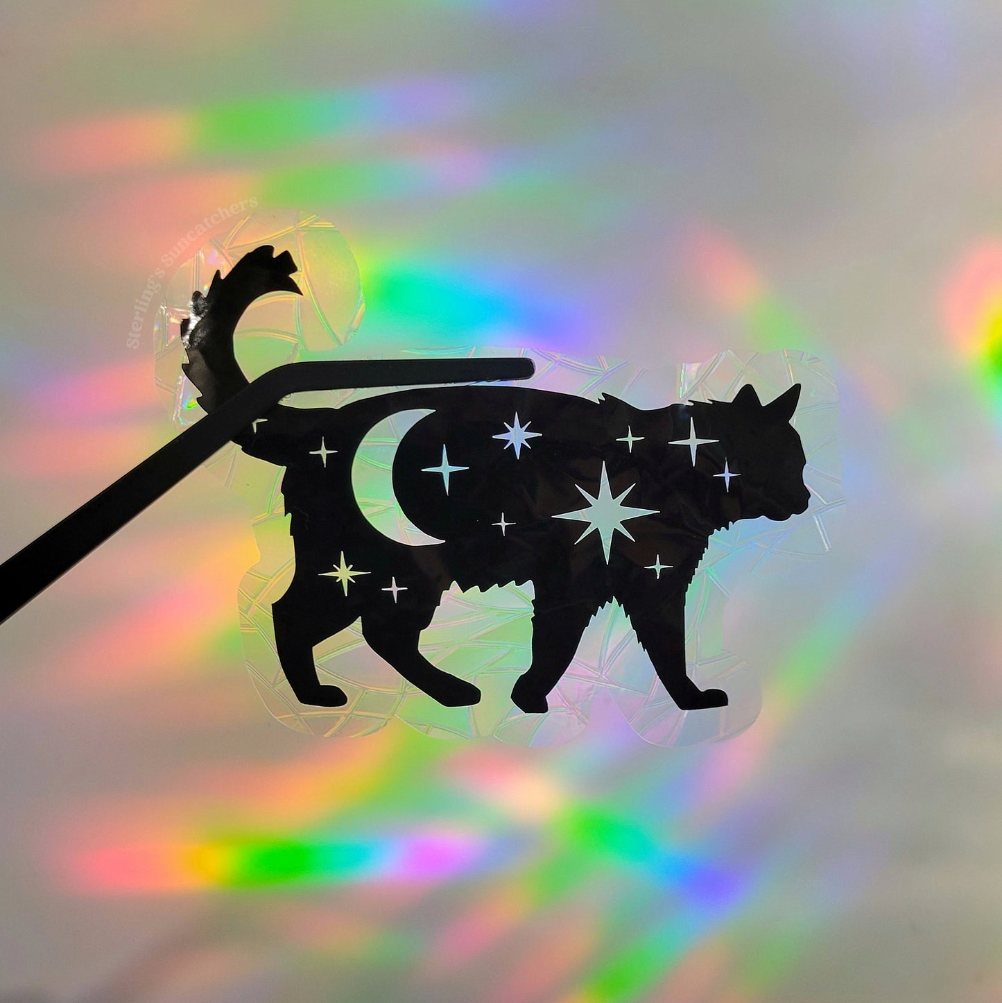 Midnight The Celestial Cat Window Cling Suncatcher